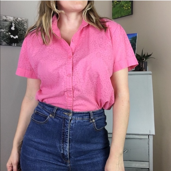 Vintage Vibes Tabi Floral Bubblegum Pink Blouse